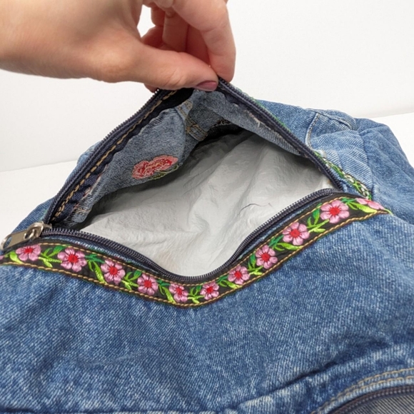 Vintage Denim Satchel - Picture 2 of 8